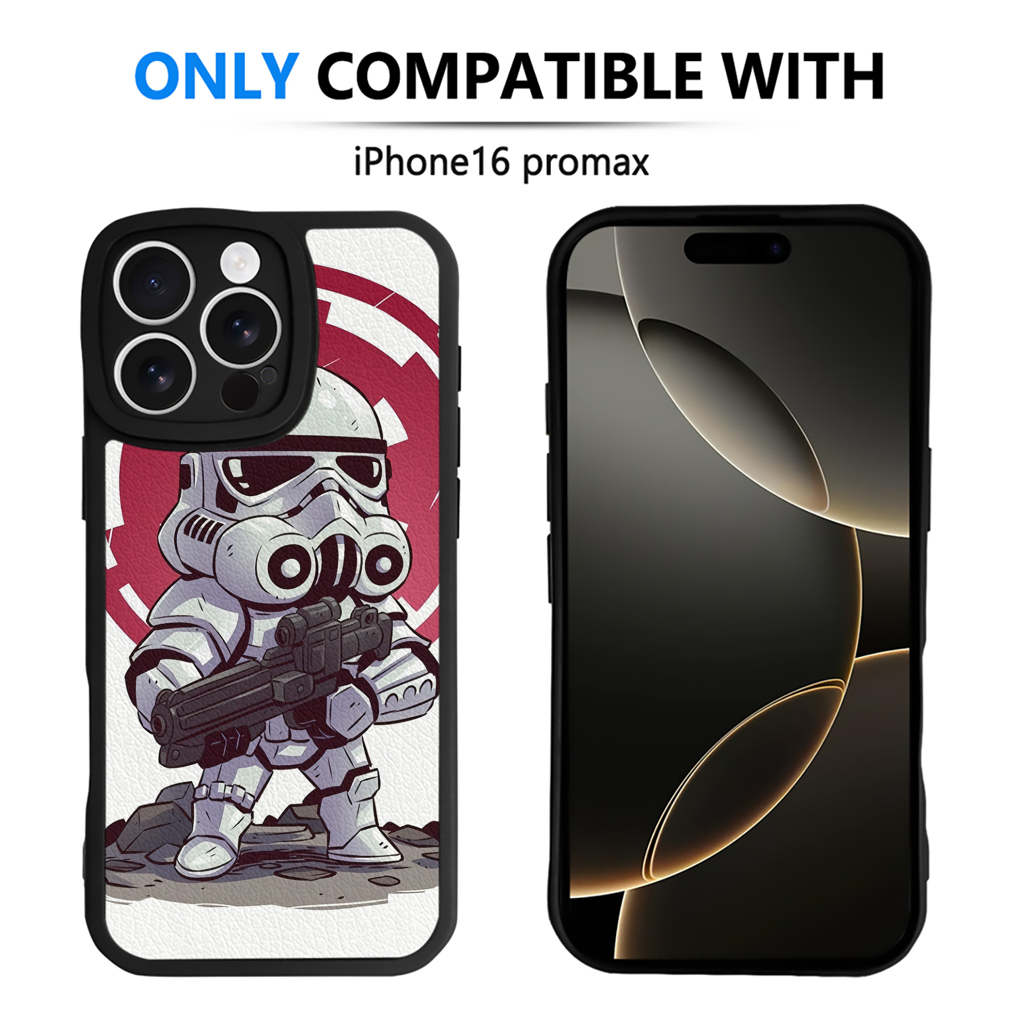 （画像用） スター・ウォーズ Star Wars 【iPhone 16シリーズ対応】シリコンスマホケース（レザー調） 材質：シリコン